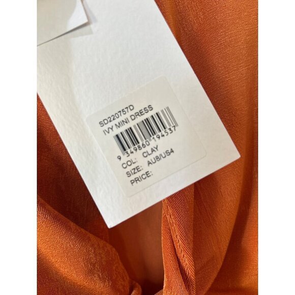 Significant Other Ivy Stretch Bodycon Mini Dress Clay Orange Womens Size 4 US - Picture 11 of 11